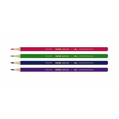 вкф super тcp 4004 набор цветных карандашей песик 4 цв ВКФ Super Набор цветных карандашей Фламинго ТCP-2004 заточенный 4 цв.