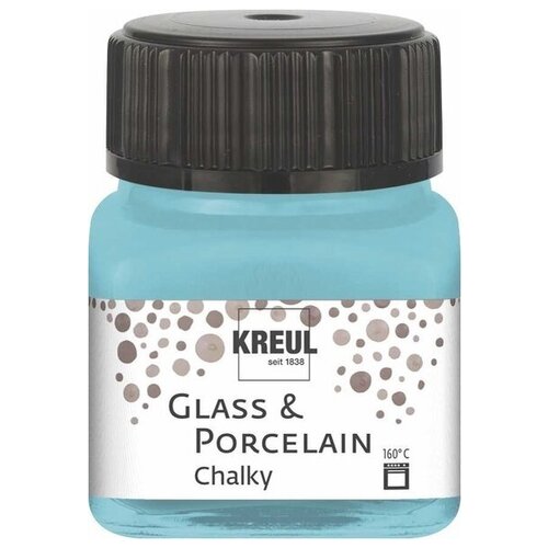 Краска по стеклу и фарфору /Ледяная мята/ KREUL Chalky, на водн. основе, 20 мл