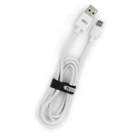USB-кабель BYZ X8 AM-microBM 1 метр, 4A, силикон, белый - изображение