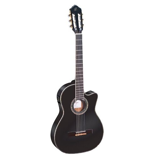 Классическая гитара, размер 4/4, черная, Ortega Family Series Pro RCE145BK