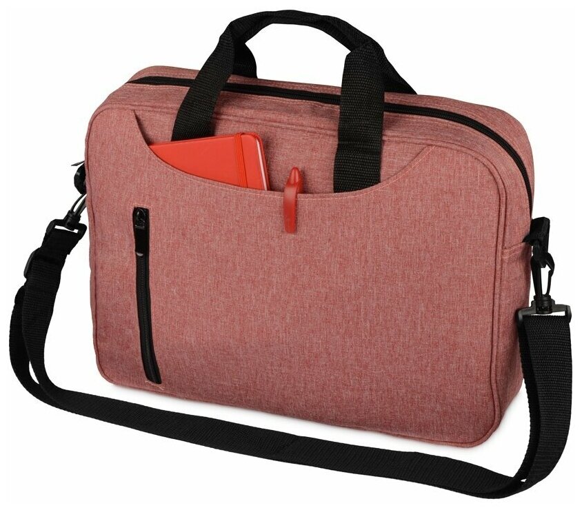 Сумка для ноутбука Wing с вертикальным наружным карманом красный