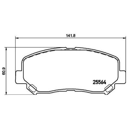 Дисковые тормозные колодки передние HELLA PAGID 8DB 355 020-511 для Mazda CX-5 (4 шт.)