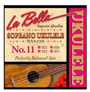 Струны для укулеле сопрано нейлон La Bella 11-Soprano Ukulele