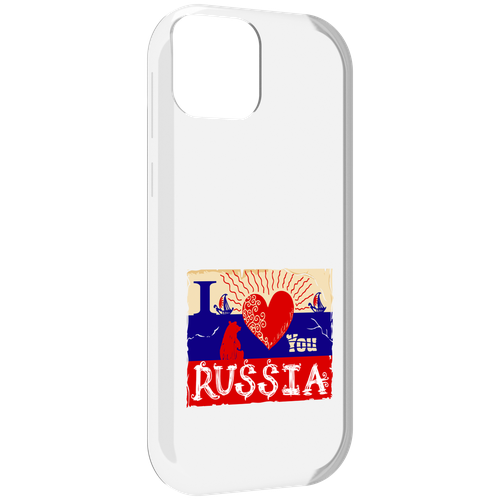Чехол MyPads Люблю Россию для UleFone Note 6 / Note 6T / Note 6P задняя-панель-накладка-бампер
