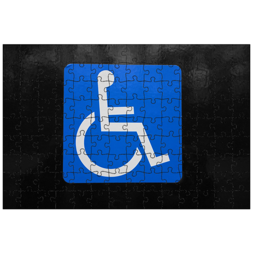 фото Магнитный пазл 27x18см."инвалидное кресло, отключен, недействительным" на холодильник lotsprints
