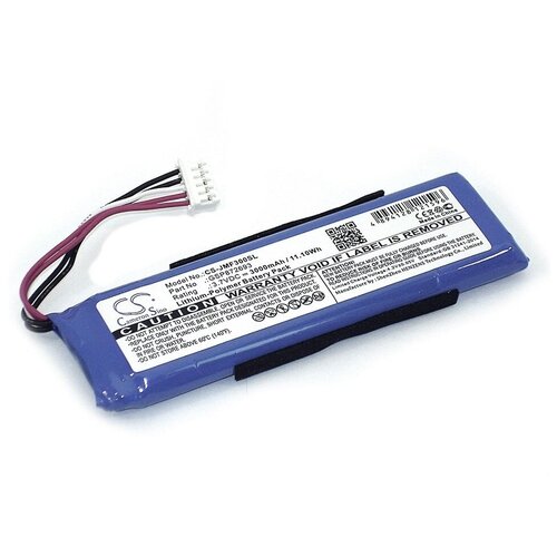 аккумулятор батарея для jbl flip 4 gsp872693 01 3 7v 3000mah 11 1wh Аккумуляторная батарея (АКБ) CameronSino CS-JMF300SL для беспроводной колонки JBL Flip 3, 3.7В, 3000мАч, 11.10Вт, Li-Pol