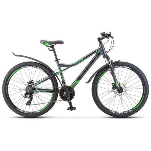 Горный велосипед Stels Navigator 710 MD 27.5 V020 (2023) 18 Серо-зелено-черный (165-182 см) горный mtb велосипед stels miss 5000 md 26 v020 2022 рама 18 вишневый розовый
