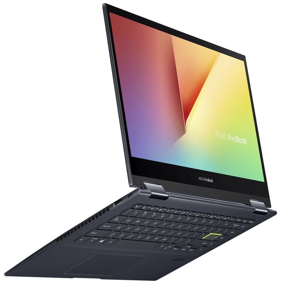 14 Ноутбук ASUS Vivobook Flip 14 TM420UA-EC161T 1920x1080 AMD Ryzen 5 5500U 21 ГГц RAM 8 ГБ SSD 256 ГБ AMD Radeon Graphics Windows 10 Home 90NB0U21-M000L0 черный