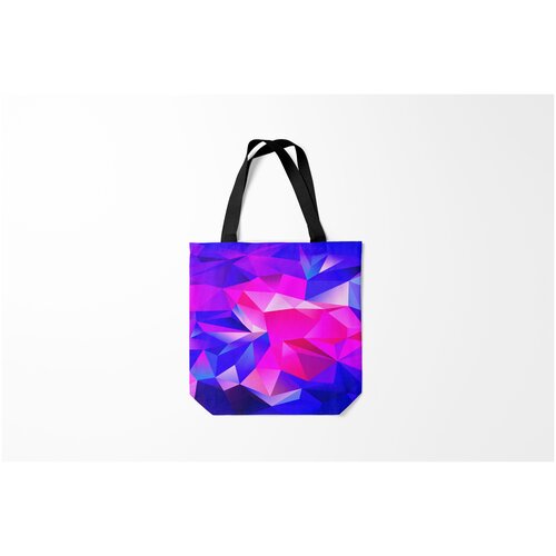 фото Сумка-шоппер / 40х40 см / неоновые принты / разные neon polygon burnettie