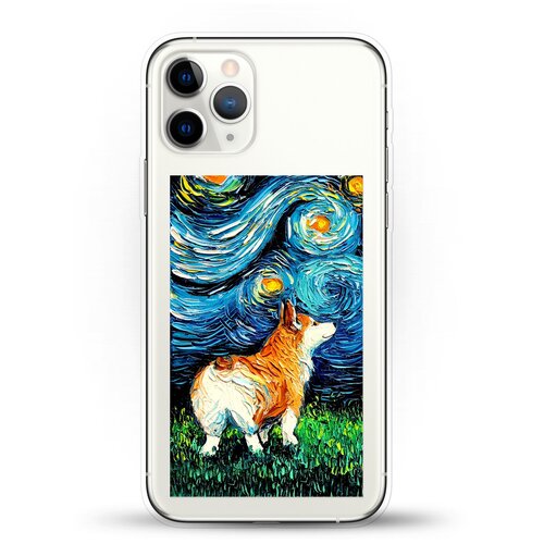 фото Силиконовый чехол корги ван гога на apple iphone 11 pro max andy & paul