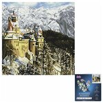 Алмазная мозаика Molly 30х30 см Замок Дракулы в Румынии 28 цветов - изображение
