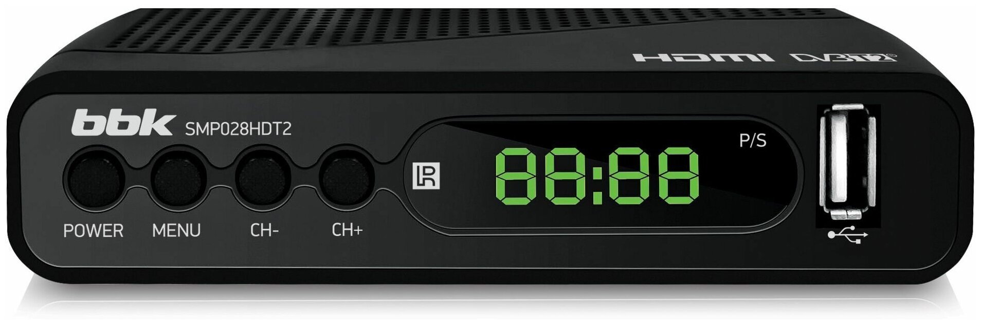 DVB-T2 ресивер BBK SMP028HDT2 черный