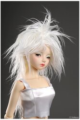 Dollmore 8-9 Mohair Short Style Wig White II (Парик короткий белый 20-23 см для кукол Доллмор / Пуллип)