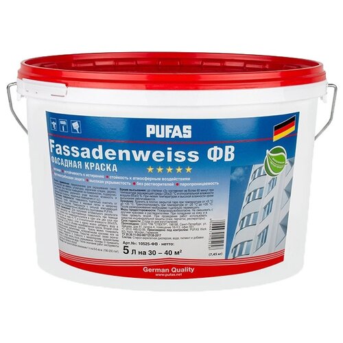 PUFAS Fassadenweiss бесцветный 5 л 7.35 кг