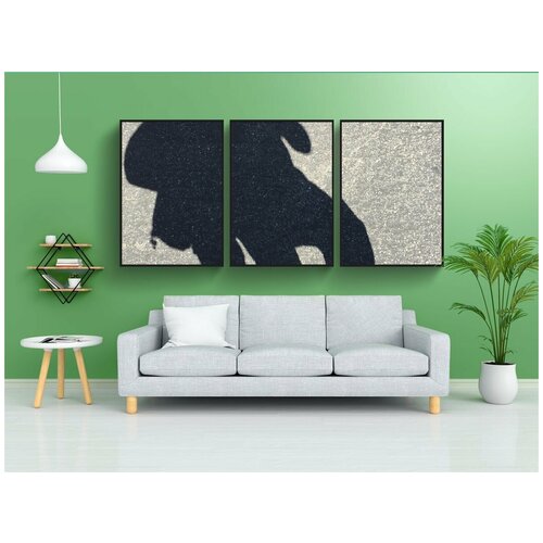 фото Набор модулных постеров для интерьера "тень, ходьба, девочка" 60x90 см. в тубусе, без рамки lotsprints