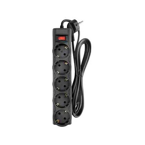 Сетевой фильтр CBR 5 Sockets 3m CSF 2505-3.0 Black PC