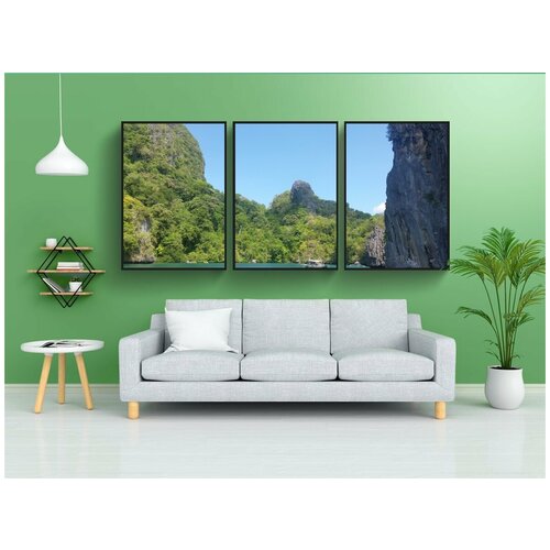 фото Набор модулных постеров для интерьера "палаван, филиппины, тропический" 60x90 см. в тубусе, без рамки lotsprints