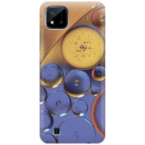 фото Силиконовый чехол на realme c20 / c11 (2021) / рилми с20 / с11 (2021) с принтом "сине-желтые пузырьки" gosso