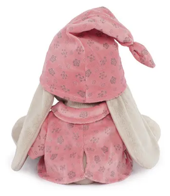 Мягкая игрушка Зайка Ми в розовой пижаме, 23 см, бежевый - фотография № 3