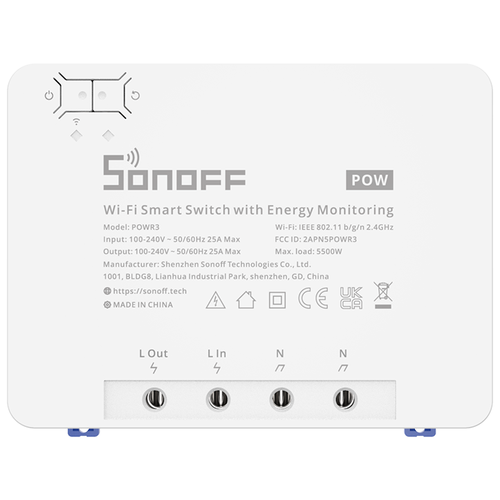 Wi-fi реле Sonoff POWR3 Elite Smart Power Meter Switch 20D