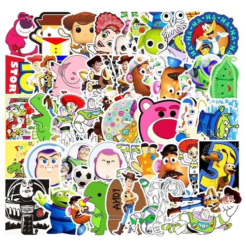Наклейки История игрушек водостойкие 53шт (4-7см)