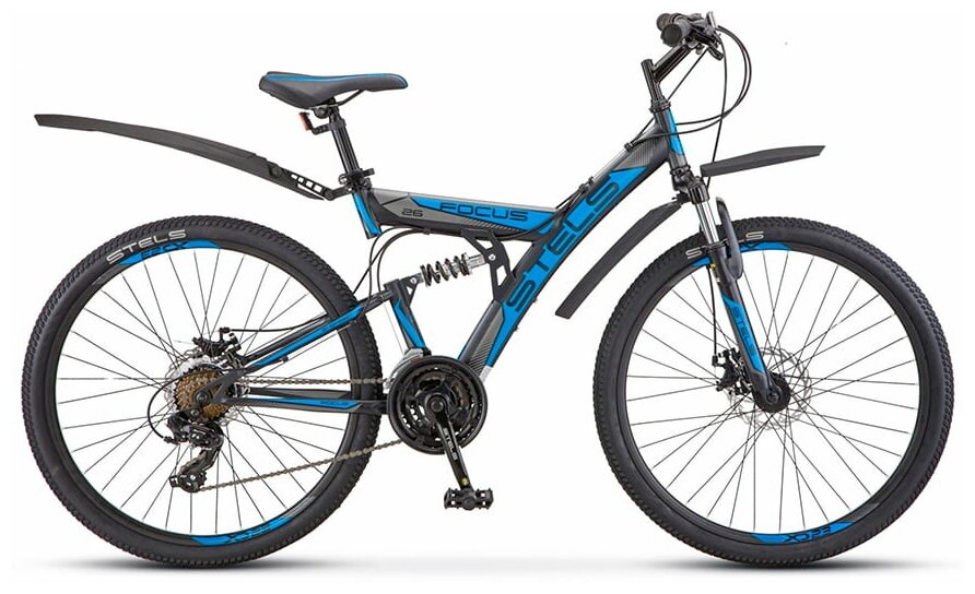 Велосипед Stels Focus 26" MD 21 sp V010 Чёрный/Синий
