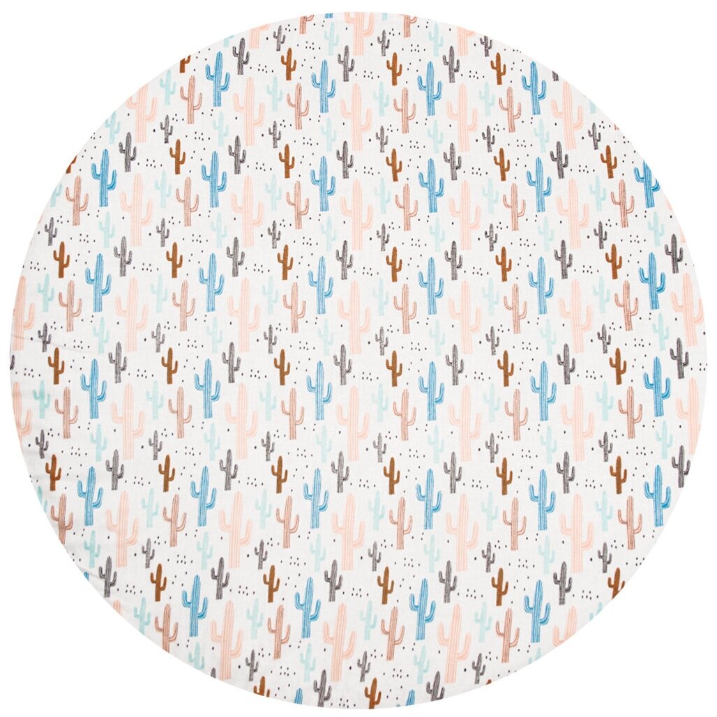 фото Amarobaby Простыня круглая на резинке Кактусы 75 х 75 х 12 см