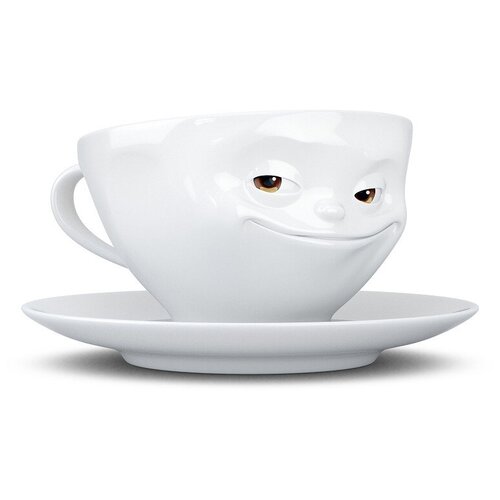 Tassen Чашка с блюдцем с цветными глазами 