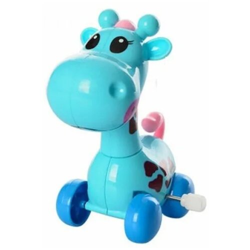 Купить Заводная игрушка для детей, жирафик, крутит шеей и хвостом, Ярик, голубой, пластик, female
