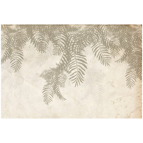 Фотообои Уютная стена Ажурные силуэты листьев 410х270 см Виниловые Бесшовные (единым полотном)