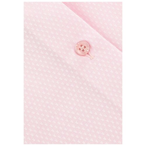 Рубашка мужская короткий рукав GREG 613/109/7010/Z_GB, Полуприталенный силуэт / Regular fit, цвет Розовый, рост 174-184, размер ворота 45 розового цвета
