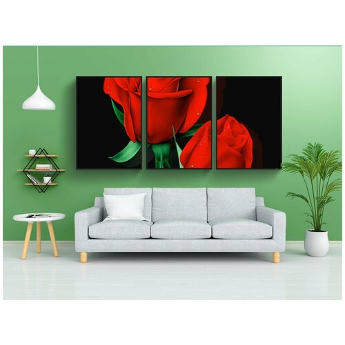 фото Набор модулных постеров для интерьера "любовь, цветок, природа" 60x90 см. в тубусе, без рамки lotsprints