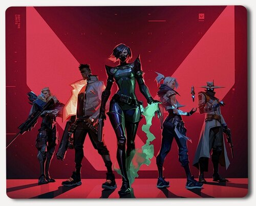 Изображение товара Геймерский коврик Valorant валорант, кс го, онлайн, мультиплеер, киберспорт, персонажи-1