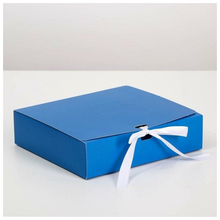 Коробка складная «Синяя» 20 х 18 х 5 см