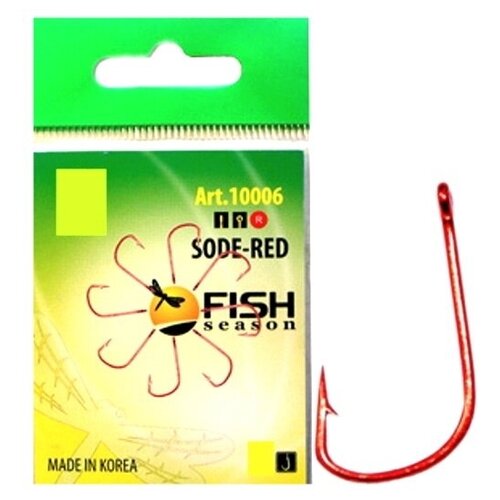 Крючок Fish Season SODE-RING №3 с ушком, покрытие RED