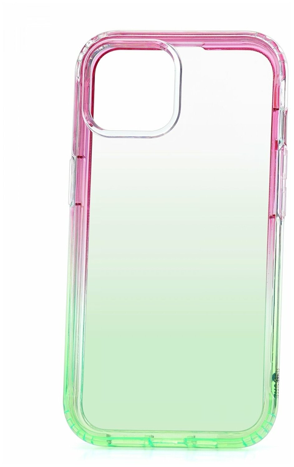 Чехол для Apple iPhone 13 mini КRUЧЕ Gradient Green, силиконовый бампер с защитой камеры, пластиковый защитный кейс, прозрачная накладка