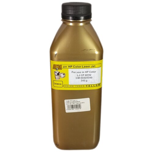 Тонер для HP Color LJ CP 6015/CM 6030/6040 (фл,340,желт,Chemical MKI) Gold ATM