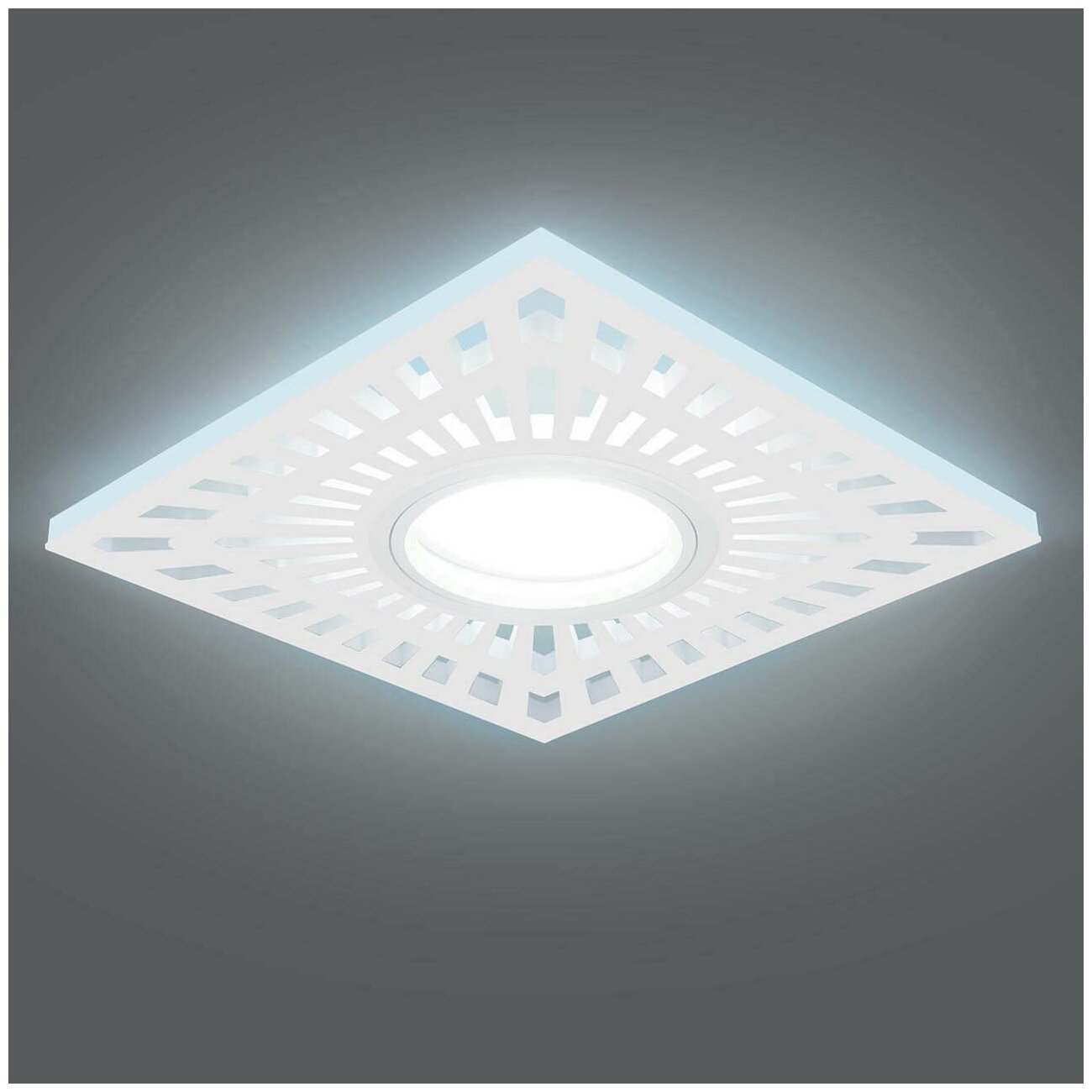 Светильник, Квадрат, Белый, Gu5.3, 3W, LED 4000K Gauss Backlight BL128 - фотография № 8