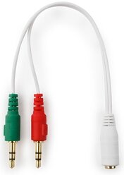 Gembird Cablexpert 3.5 Jack F - 2x3.5 Jack M Cca-418w White