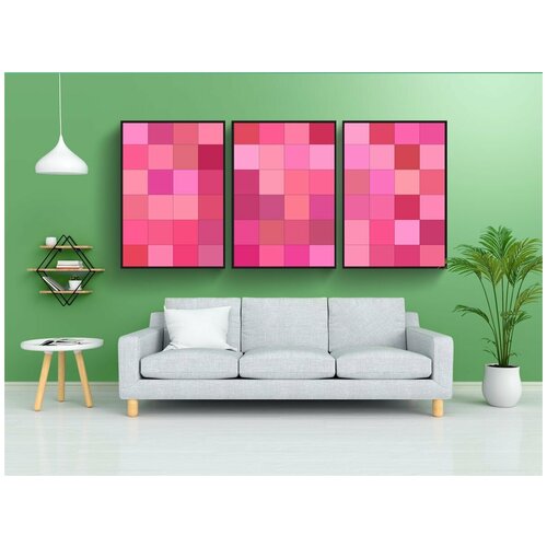 фото Набор модулных постеров для интерьера "квадрат, задний план, цвет" 60x90 см. в тубусе, без рамки lotsprints