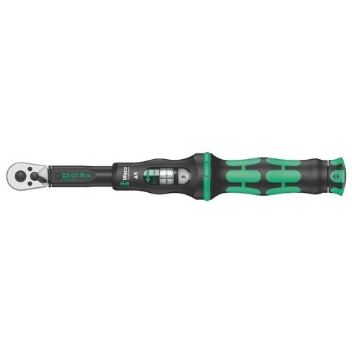 Динамометрический ключ WERA Click-Torque A 6 с трещоткой с реверсом, 1/4" x 2.5-25 Nm