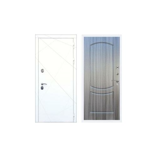 Дверь входная (стальная, металлическая) Rex 13 Белый ФЛ-123 
