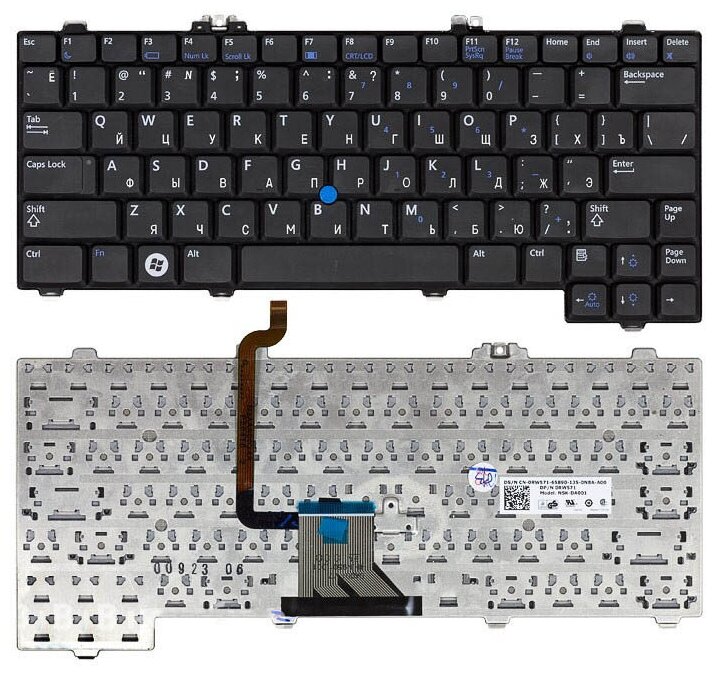 Клавиатура для ноутбука Dell 9JN958200R русская черная с указателем 1020₽