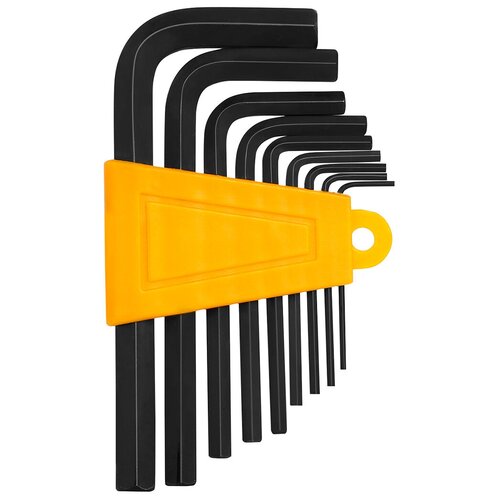 Набор шестигранных ключей DEKO DKHT09 065-0337, 9 предм., желтый набор ключей шестигранных 1 5 10 мм 9 предметов длинных волат