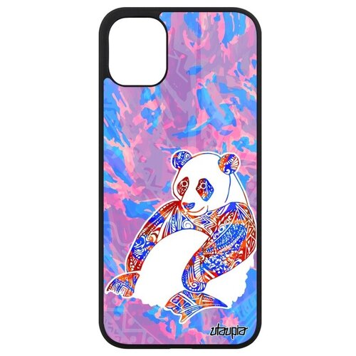фото Необычный чехол на мобильный // apple iphone 11 // "панда" детеныш азия, utaupia, розовый