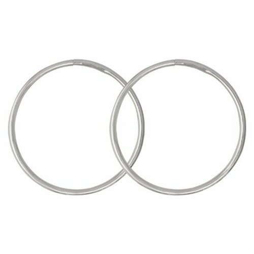 фото Красная пресня серьги "кольца" d=2,5см, посеребрение с оксидированием