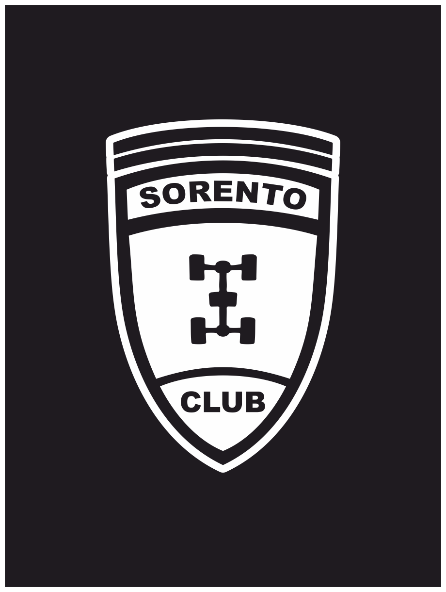 Наклейка на авто "Kia sorento club" 17х11см.