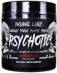 Insane Labz Psychotic Black, 220 г / 35 порций, Fruit Punch / Фруктовый Пунш