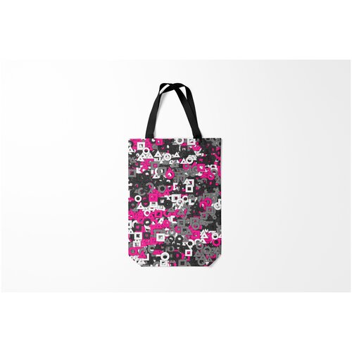 фото Сумка-шоппер / 31х42 см / тренды / геометрия squid game camo burnettie