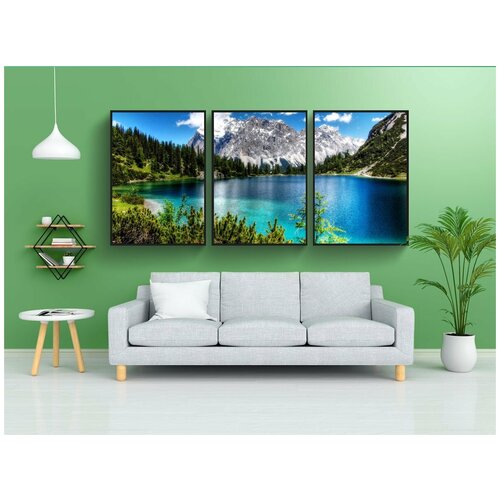 фото Набор модулных постеров для интерьера "seebensee, цугшпитце, альпы" 60x90 см. в тубусе, без рамки lotsprints
